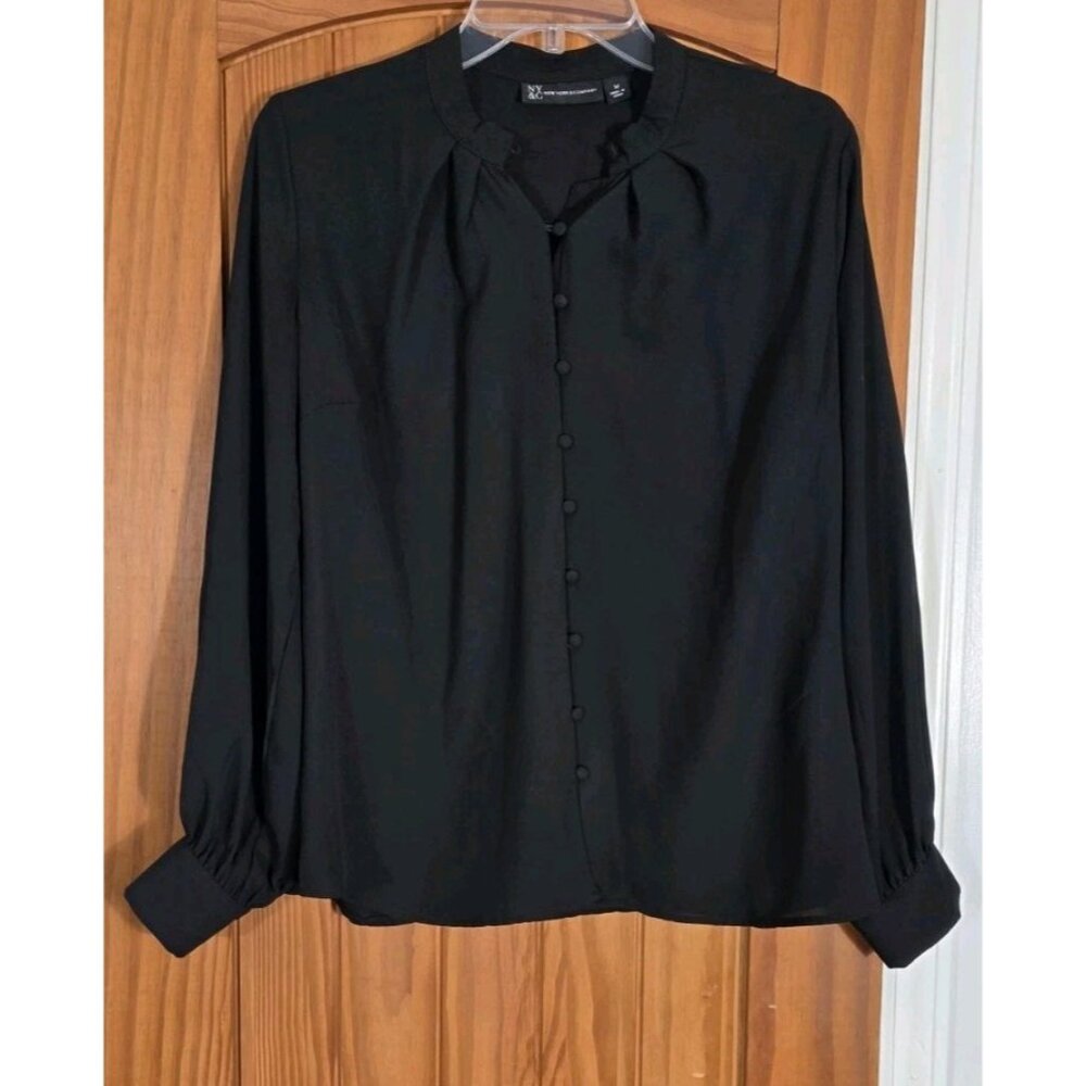 Express Black  Long Sleeve Blouse Top Womens Size M. HL148